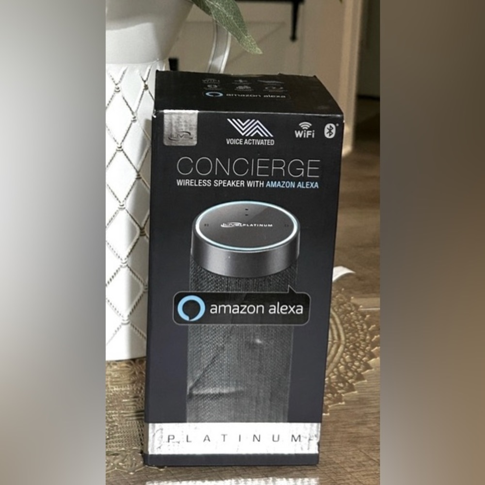 iLive Concierge WiFi Wireless Speaker w/Amazon Alexa- Platinum